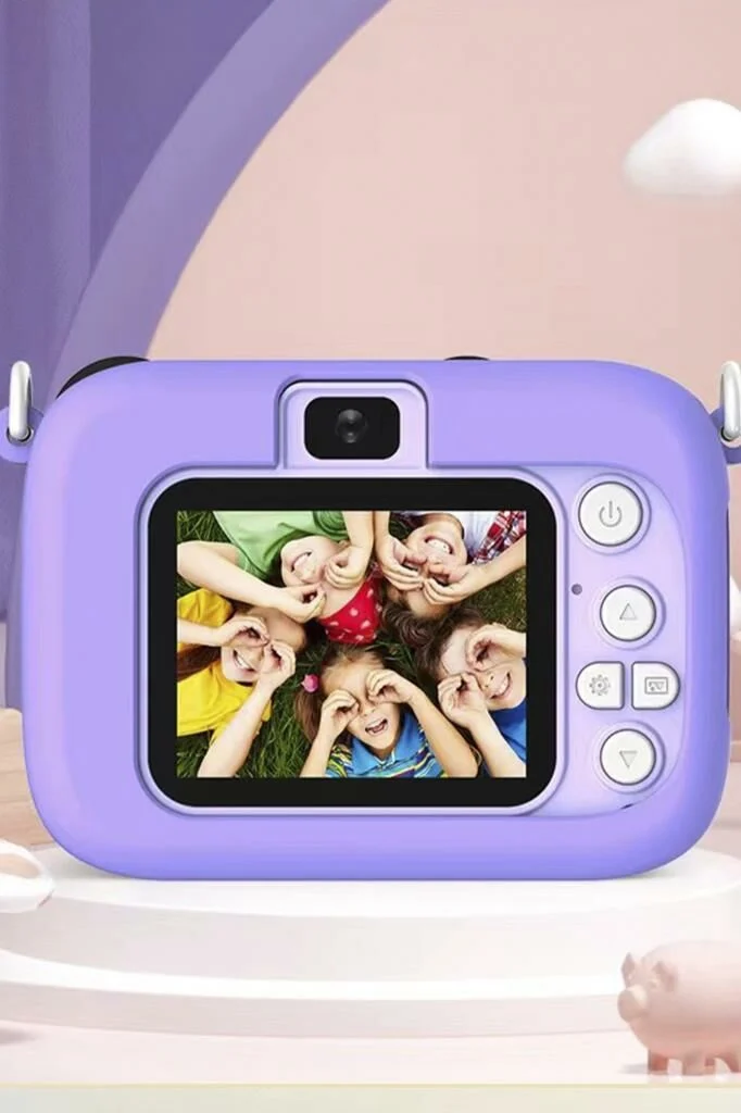 Torima CMR-16 Mor Mini 1080p Hd Çocuk Kamera Dijital Fotoğraf Makinesi 2-0 Inç Ekran 5 Adet Oyun